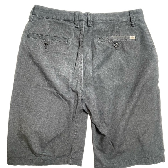 VTG Vans Mens Denim Shorts Size 30 Dark Grey Distressed Casual Streetwear - Picture 1 of 14